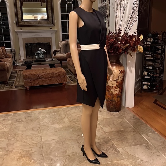 Mango Asymmetric Crepe Wrap Dress S - Picture 4 of 8